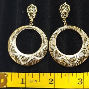 Elegant Gold-Tone Dangle Earrings